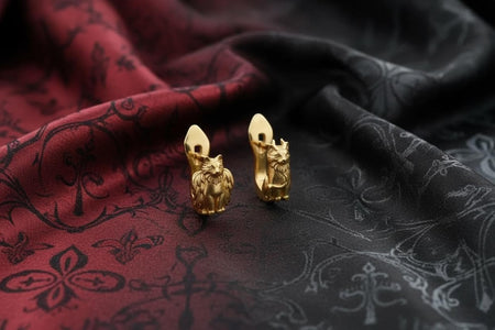 Sterling Silver Angel and Demon Cat Earrings, Gothic Kitten Jewelry (etsy image id: 7364124852)