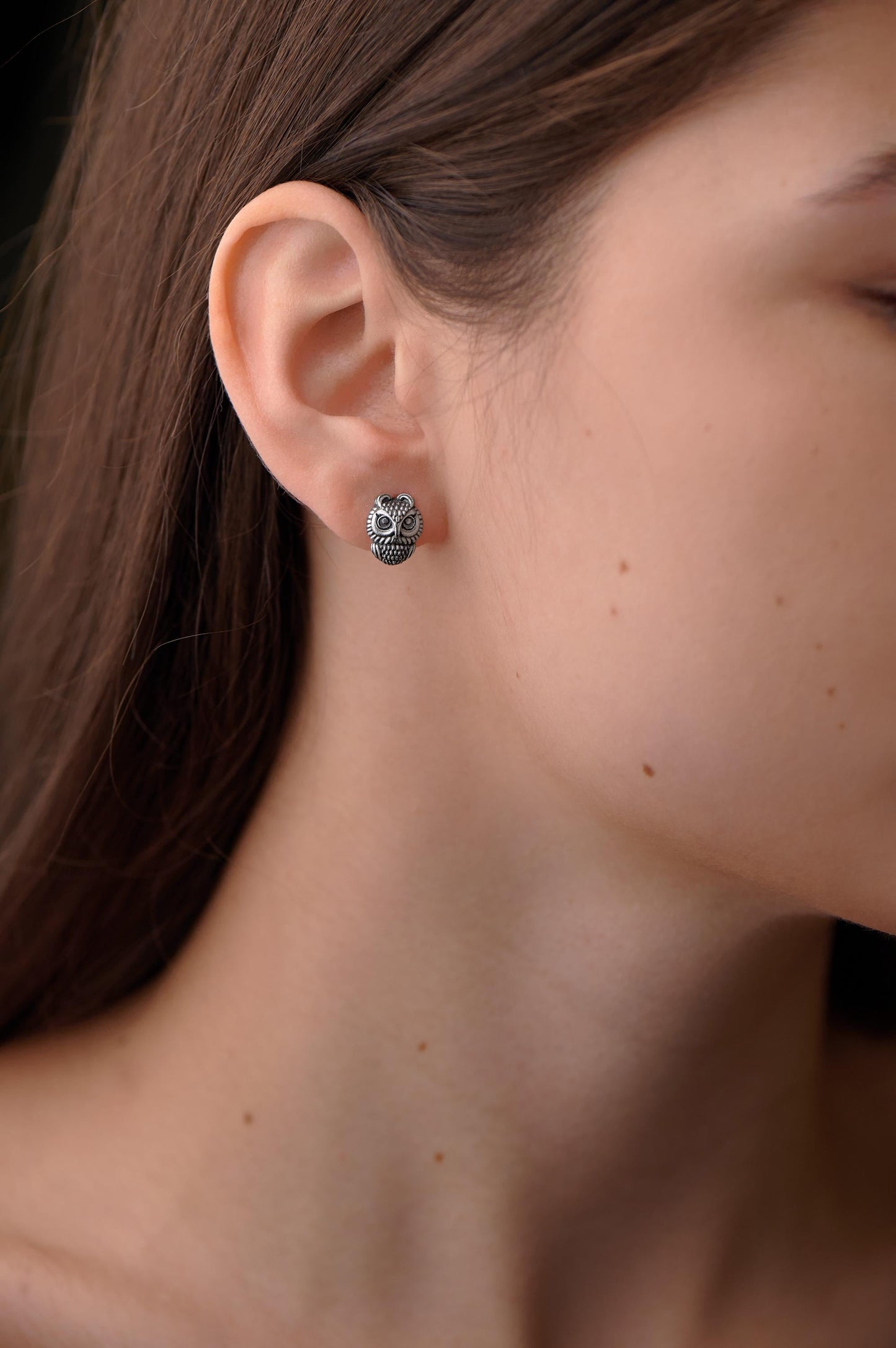 Sterling Silver Owl Earrings: Handmade Bird Jewelry Gift (etsy image id: 7368975018)
