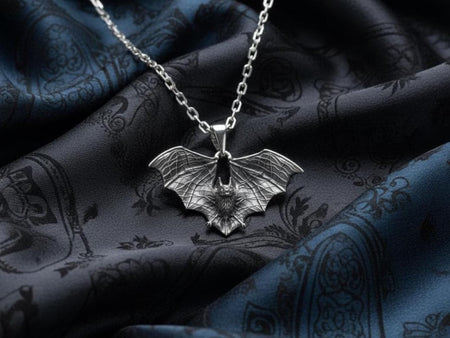 Sterling Silver Bat Necklace, Gothic Vampire Jewelry (etsy image id: 7371885862)