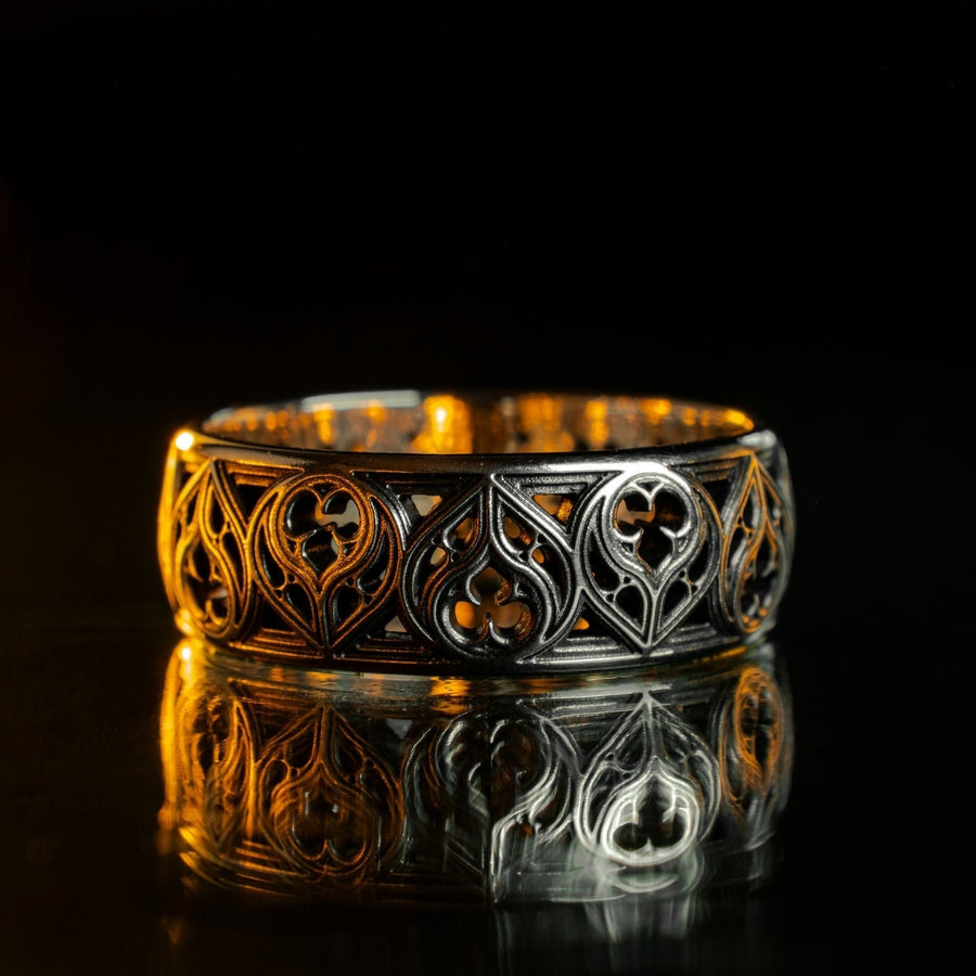 Handmade Oxidized Sterling Silver Gothic Ring: Medieval Jewelry (etsy image id: 7375527992)