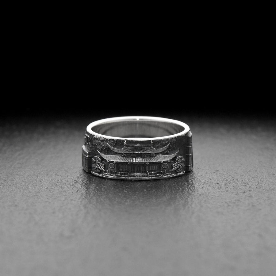 Sterling Silver Shanghai Cityscape Ring: Architecture Travel Souvenir (etsy image id: 7384616943)