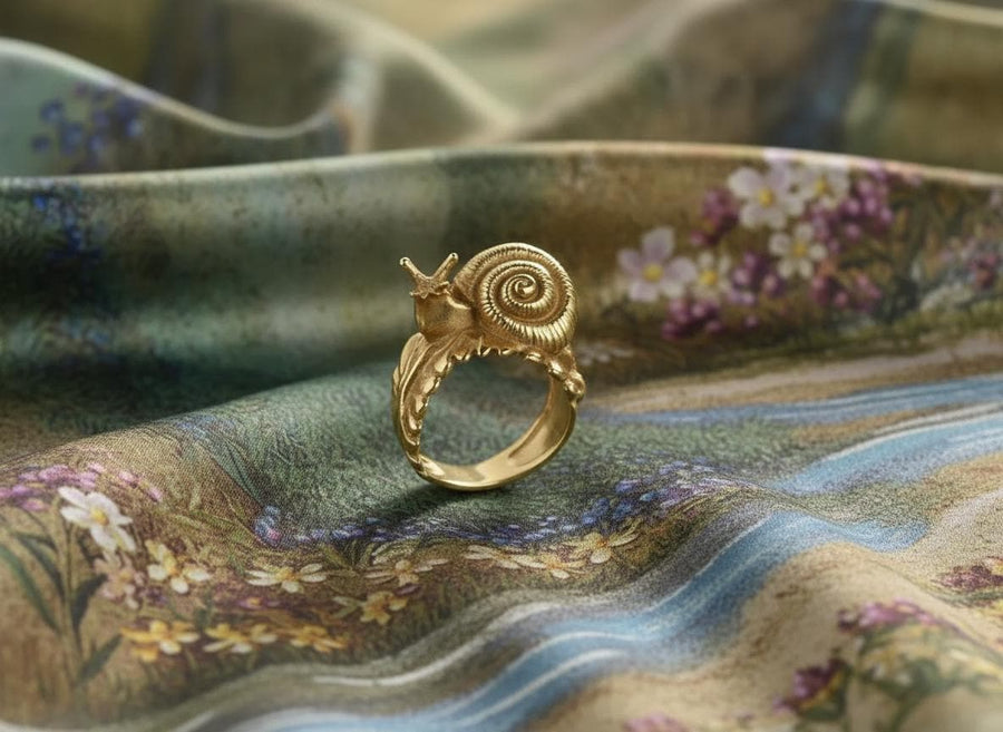 Add a touch of charm and sparkle to your look with an our snail ring! (etsy image id: 7360318633)
