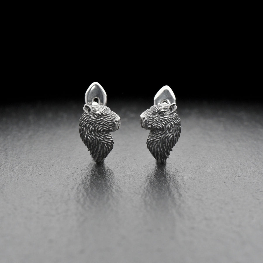 Sterling Silver Capybara Earrings: Handmade Animal Jewelry (etsy image id: 7394205589)
