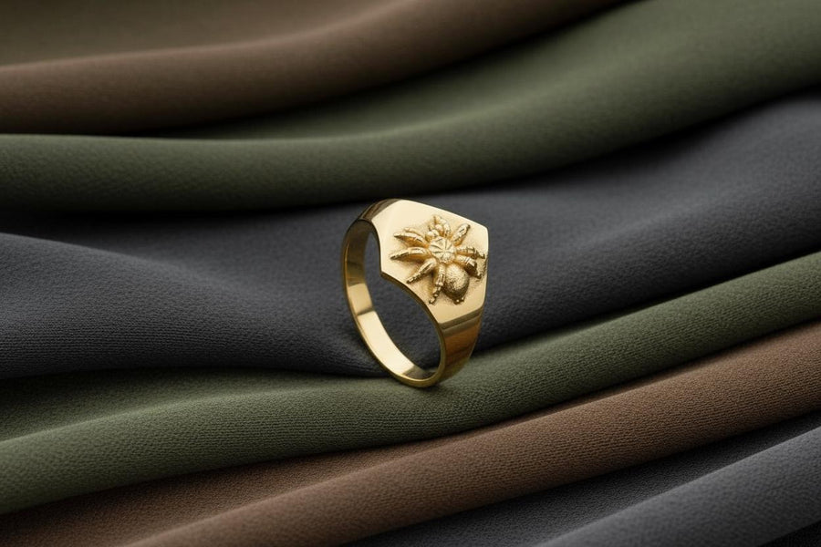 Sterling Silver Tarantula Signet Ring: Handmade Spider Jewelry (etsy image id: 7346762206)