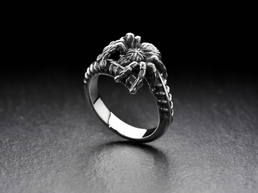 Introducing the Spider Ring, a unique and daring piece of jewelry that celebrates the beauty and mystery of one of the most fascinating creatures in the natural world. (etsy image id: 4626545839)