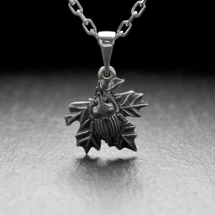 Silver pendant	Beetle pendant	Beetle necklace	Silver necklace	Beetle	Beetle lovers	Beetle jewelry	gift	silver jewelry	Insect pendant	Insect jewelry	Insect	gift for him (etsy image id: 7397594127)