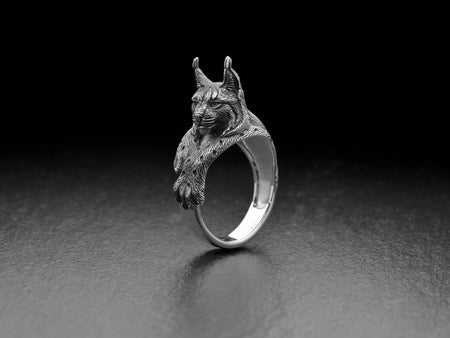 silver signet ring	animal silver ring	signet silver ring (etsy image id: 7397762087)