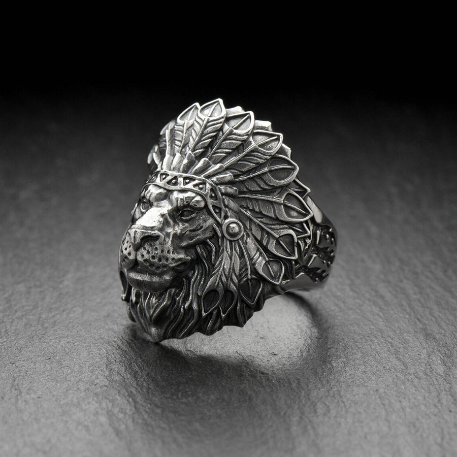 totem	animal jewelry	animal ring	silver ring	men gift	totem indian ring	indian lion ring	lion's head jewelry	totem lion ring	Lion Ring	Lion	Lion Jewelry	Gift for him