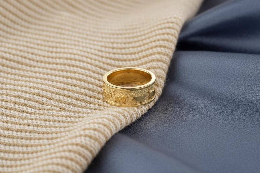 The Kittens Ring is a perfect accessory for everyday wear or for special occasions. It also makes a great gift for someone special who loves kittens and wants to add some feline charm to their jewelry collection. (etsy image id: 4274576204)