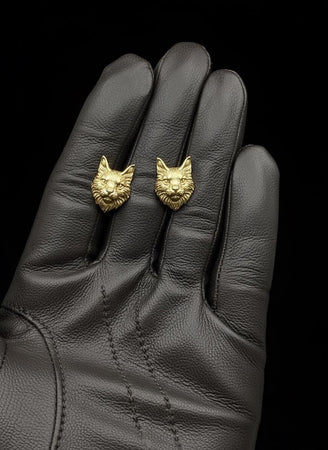 Maine Coon Silver Earrings – Sterling Silver Cat Studs | Elegant Feline Jewelry Gift for Cat Lovers (etsy image id: 7412253069)