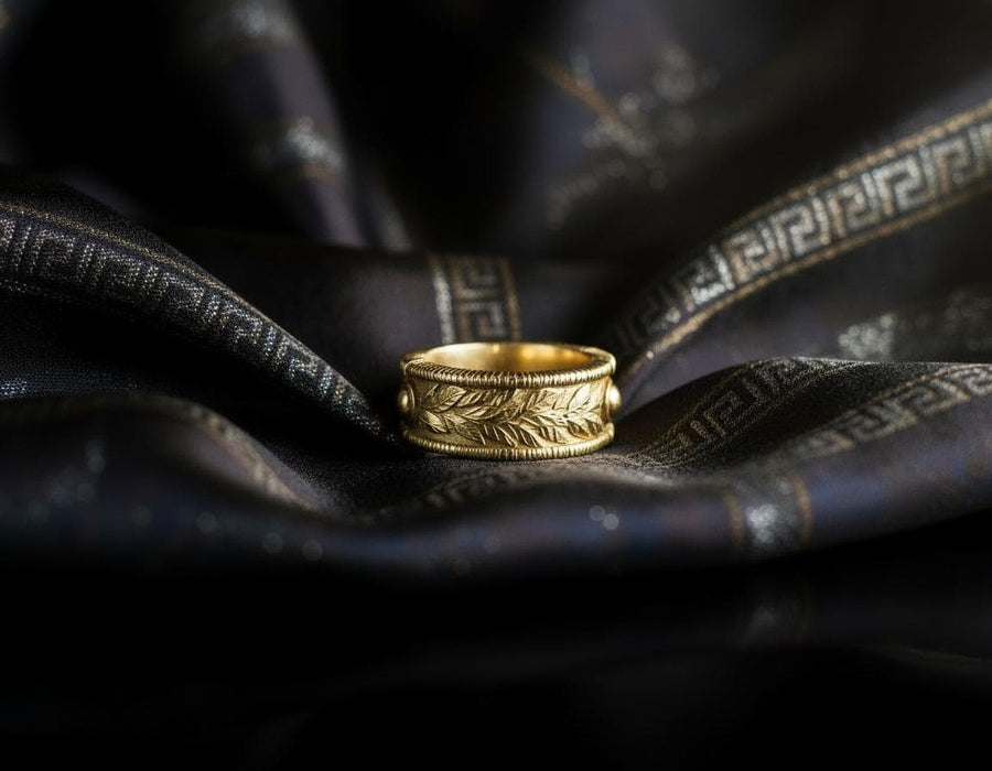 Victorian Laurel Wreath Sterling Silver Ring • Botanical Leaf Band • Ancient Symbol Wedding Band • Detailed Silver Artisan Jewelry (etsy image id: 7193912469)