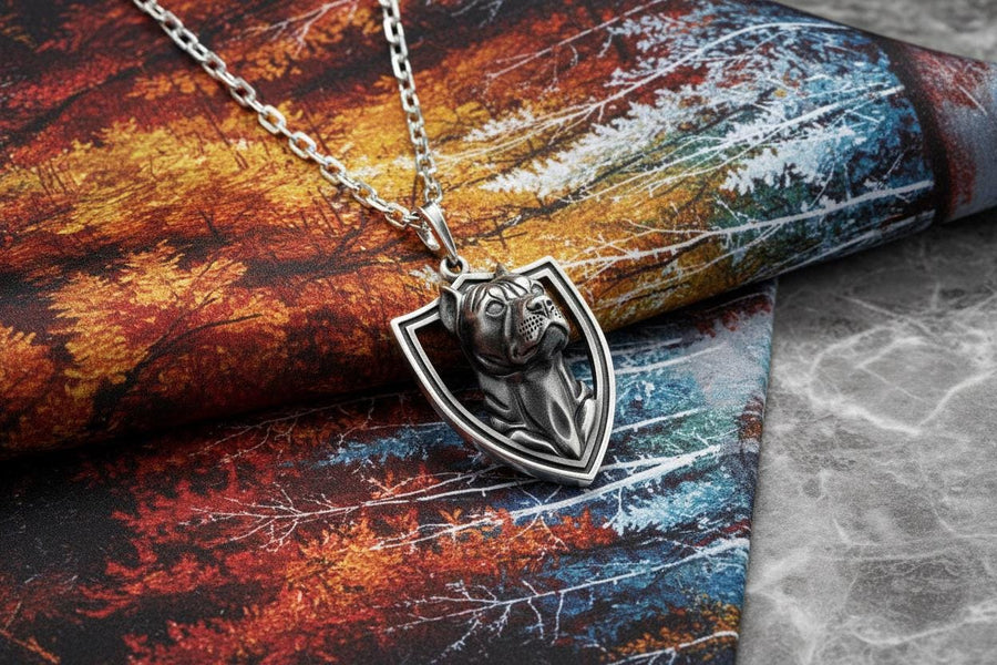 Sterling Silver Pendant Staffordshire Terrier, Necklace Dog, Handmade Dog Jewelry, Animal Pendant, Dog Lovers Gift, Staffordshire Necklace (etsy image id: 7372845956)