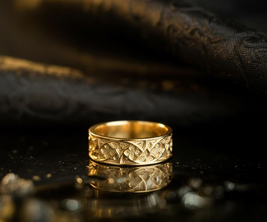 Handmade Oxidized Sterling Silver Gothic Ring: Medieval Band (etsy image id: 6115607604)