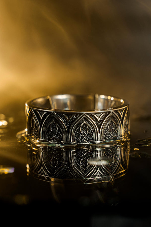 Oxidized Sterling Silver Gothic Ring: Handmade Medieval Jewelry (etsy image id: 7424756295)