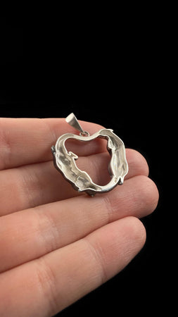 Sterling Silver Otter Heart Pendant Necklace: Animal Totem Jewelry (etsy image id: 7909620581)