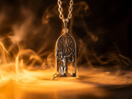 Artistic Statement Piece: Rose Window Pendant Necklace for the Aesthete (etsy image id: 8014181724)